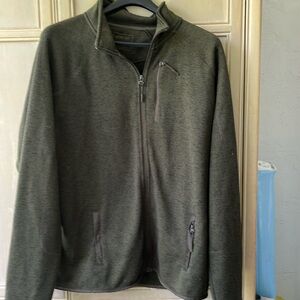 WORKOUT  Army/Olive Green  full zip sweatshirt/shacket 2XL  (blacktop1)